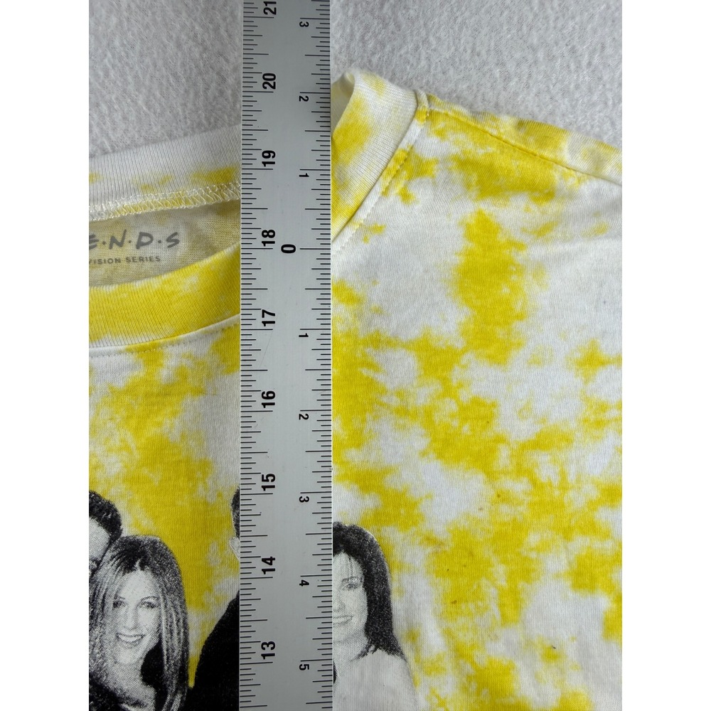 Friends TV Series Yellow Tie Dye L/S Crop Top Graphic Shirt Mens M JT24426 - Picture 5 of 6